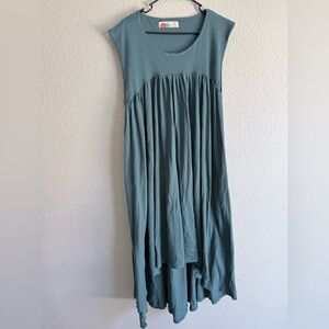 FP BEACH medium Sleeveless Teal midi mumu Dress cotton